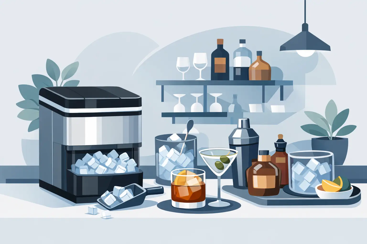 Ice Makers for a More Refined Home Bar Setup